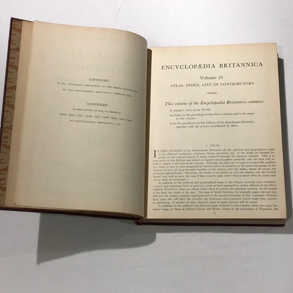 1941 Encyclopedia Britannia World Atlas Leather-Bound - Picture 4 of 16